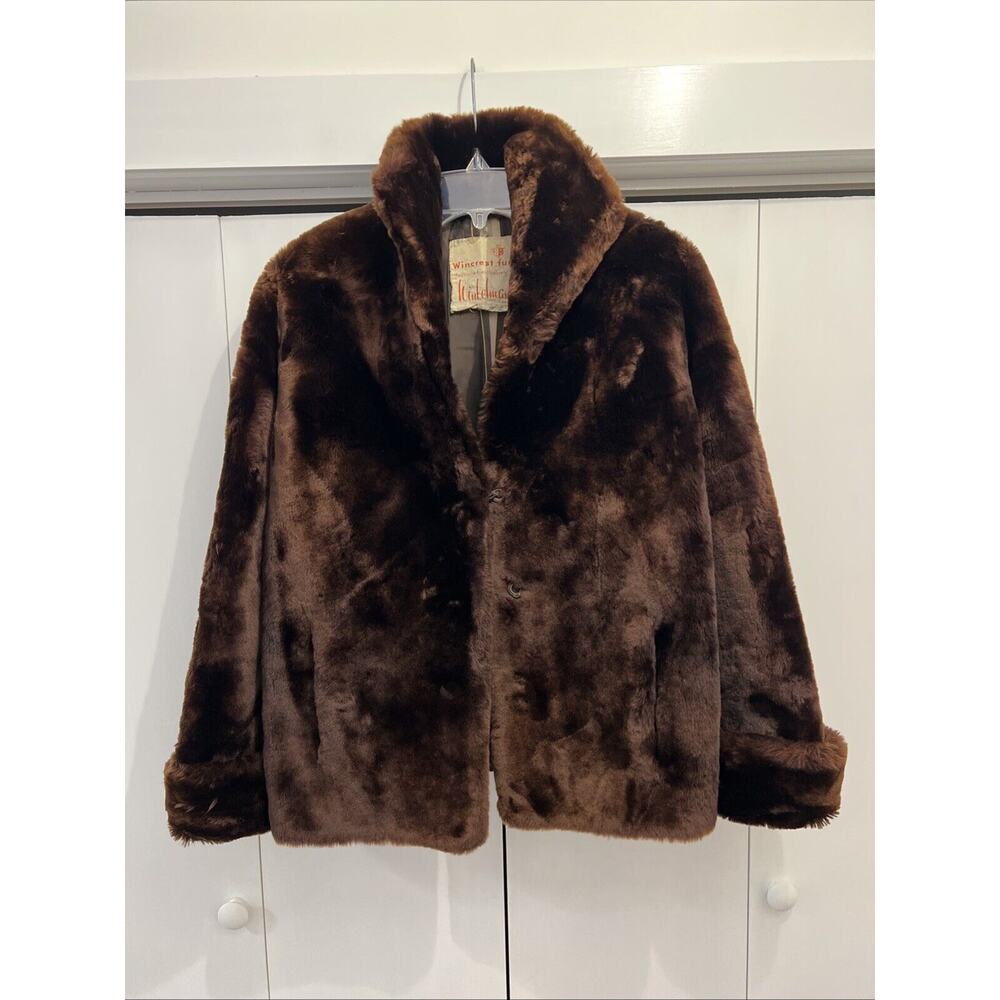 VTG Wincrest Furs Winkelman's DARK BROWN Coat, Authentic & Heavy, UNION MADE USA